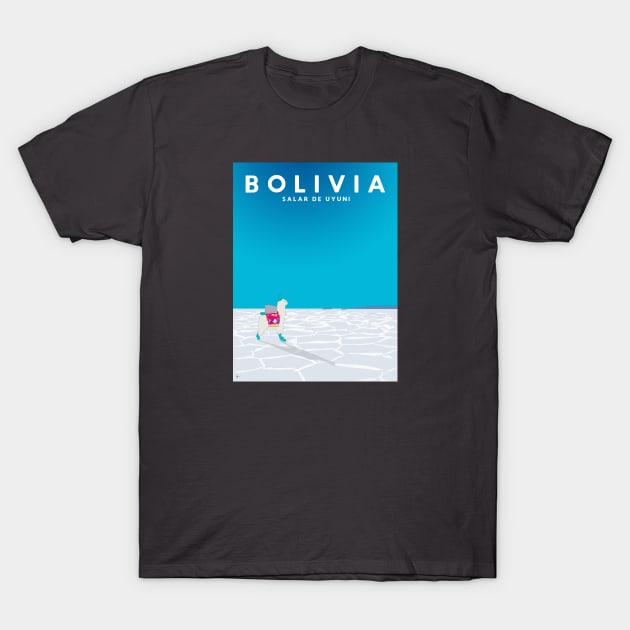 Bolivia Salt Flats Travel Poster T-Shirt by lymancreativeco